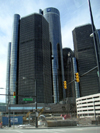 Detroit (Michigan): General Motors' world headquarters in the Ren Cen (Renaissance Center) - photo by A.Kilroy