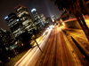 Los Angeles (California): downtown LA Freeway at night - Photo by G.Friedman