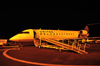 Portland, Oregon, USA: SkyWest Airlines / United Express Bombardier / Canadair CL-600-2B19 Regional Jet CRJ-200LR, N919SW, cn 7657 - night at Portland International Airport, PDX - photo by M.Torres