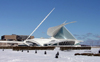 Milwaukee (Wisconsin): Milwaukee Art Museum - Lake Front - architecture by Santiago Calatrava - photo by G.Frysinger