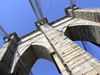 New York City: Brooklyn Bridge - pillar detail - photo by M.Bergsma