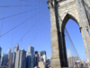 New York City: Brooklyn Bridge and the city - Cable-stayed bridge - photo by M.Bergsma