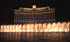 USA - Las Vegas (Nevada): Bellagio Hotel Fountains at ground level at night (photo by B.Cain)
