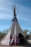 USA - Tombstone, Arizona - O.K. Corral film set - Old Tucson - American Indian teepee tent - tipi - tepee - Cochise County - Photo by K.Osborn