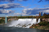 Niagara Falls, New York, USA: American Falls and Prospect Point Park observation tower - Niagara River - photo by M.Torres