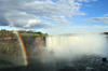 Niagara Falls, New York, USA: rainbow at Terrapin Point on Goat Island and the American end of Horseshoe Falls - Niagara Falls State Park - photo by M.Torres