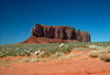 USA - Monument Valley (Arizona): Sheep grazing and butte - Tribal Land - photo by J.Fekete