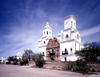 USA - Tucson (Arizona): Mission San Xavier - white washed church - photo by J.Fekete