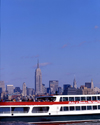 USA - Manhattan (New York): skyline and passing ferry - photo by A.Bartel