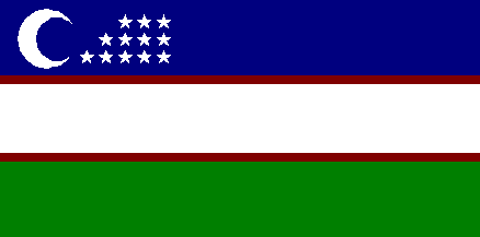 Uzbekistan / Uzbekhistan / Uzbequisto / Ouzebequistan / Ouzebekistan - flag