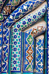 Mosaic tiles, Uleg Beg Madrassah, Bukhara, Uzbekistan - photo by A.Beaton