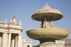 Vatican City, Rome - in St Peter's Square - north fountain, designed by Carlo Maderno - Piazza San Pietro - photo by I.Middleton