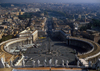 Vatican: St.Peter's Square and Via della Conciliazione to Castel Sant'Angelo - seen from the roof of the Basilca - photo by J.Fekete