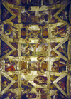 Vatican: ceiling of the Sistine Chapel - frescoes painted by Michelangelo - Apostolic Palace - photo by J.Fekete