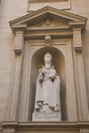 Vatican City, Rome - Saint Peters Basilica - Carrara marble statue of St. Gregory the Illuminator holding the Armenian Holy Cross - by Khatchik Kazandjian - photo by I.Middleton