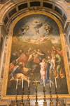 Vatican City, Rome - painting - iterior of Saint Peter's Basilica - photo by I.Middleton