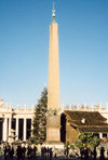 St. Peter's square - Christmas at the obelisk and Bernini's colonnade (photo by Miguel Torres)