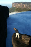 50 Venezuela - Bolivar - Canaima NP - Looking down the cliffs of Roraima through a sea of clouds - photo by A. Ferrari