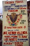 Venezuela - Colonia Tovar (Aragua): poster announcing the bullfight - corrida de toros (photo by M.Torres)