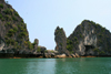 Halong Bay - vietnam: limestone karst eroded at be base by the sea - photo by Tran Thai