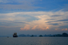 Halong Bay - vietnam: a large ship comes from the Gulf of Tonkin - photo by Tran Thai