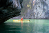 Halong Bay - vietnam: woman kayaking - UNESCO World Heritage site - photo by Tran Thai
