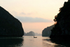 Halong Bay - vietnam: sunset - small boat in a canal - photo by Tran Thai