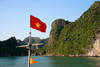 Halong Bay - vietnam: vietnamese Flag - photo by Tran Thai