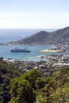 Tortola, British Virgin Islands: Road Town from above (photo by David Smith)