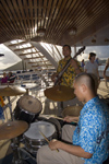 USVI - St. Thomas: cruise ship band - drummer (photo by David Smith)