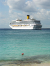 USVI - St. Thomas - Italian cruise liner Costa Magica - it has a guest capacity of 3,700 people - photo by G.Friedman