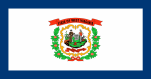 West Virginia flag - motto: Montani semper liberi - United States of America / Estados Unidos / Etats Unis / EE.UU / EUA / USA