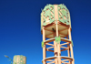 Layoune / El Aaiun, Saguia el-Hamra, Western Sahara: water towers - Blvd de Mekka - photo by M.Torres