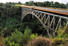 Victoria Falls, Zambia: international bridge spanning the Zambezi river - steel truss - photo by M.Torres