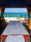 Stone Town, Zanzibar, Tanzania: massage tent by the ocean - Zanzibar Serena Inn - Shangani - photo by M.Torres