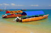 Stone Town, Zanzibar, Tanzania: canvas covered boats near the beach - Mr. Bean - Shangani - photo by M.Torres