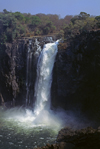 Victoria Falls - Mosi-oa-tunya, Matabeleland North province, Zimbabwe: Devil's Cataract, the westernmost cataract of Victoria Falls, 20 m lower than the rest of the present falls - photo by C.Lovell